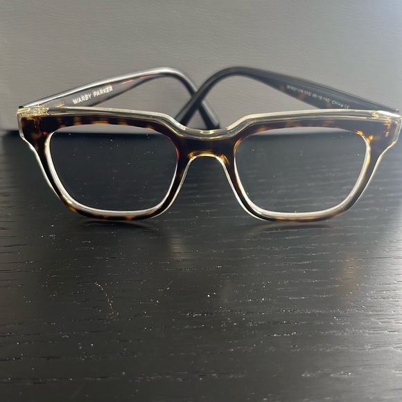 RARE! Warby Parker Winston Eye Glasses Frame in Cognac Tortoise and Citron - Picture 3 of 14